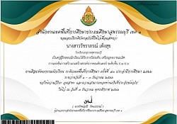 เกียรติบัตรครูผู้ฝึกซ้อมกิจกรรม